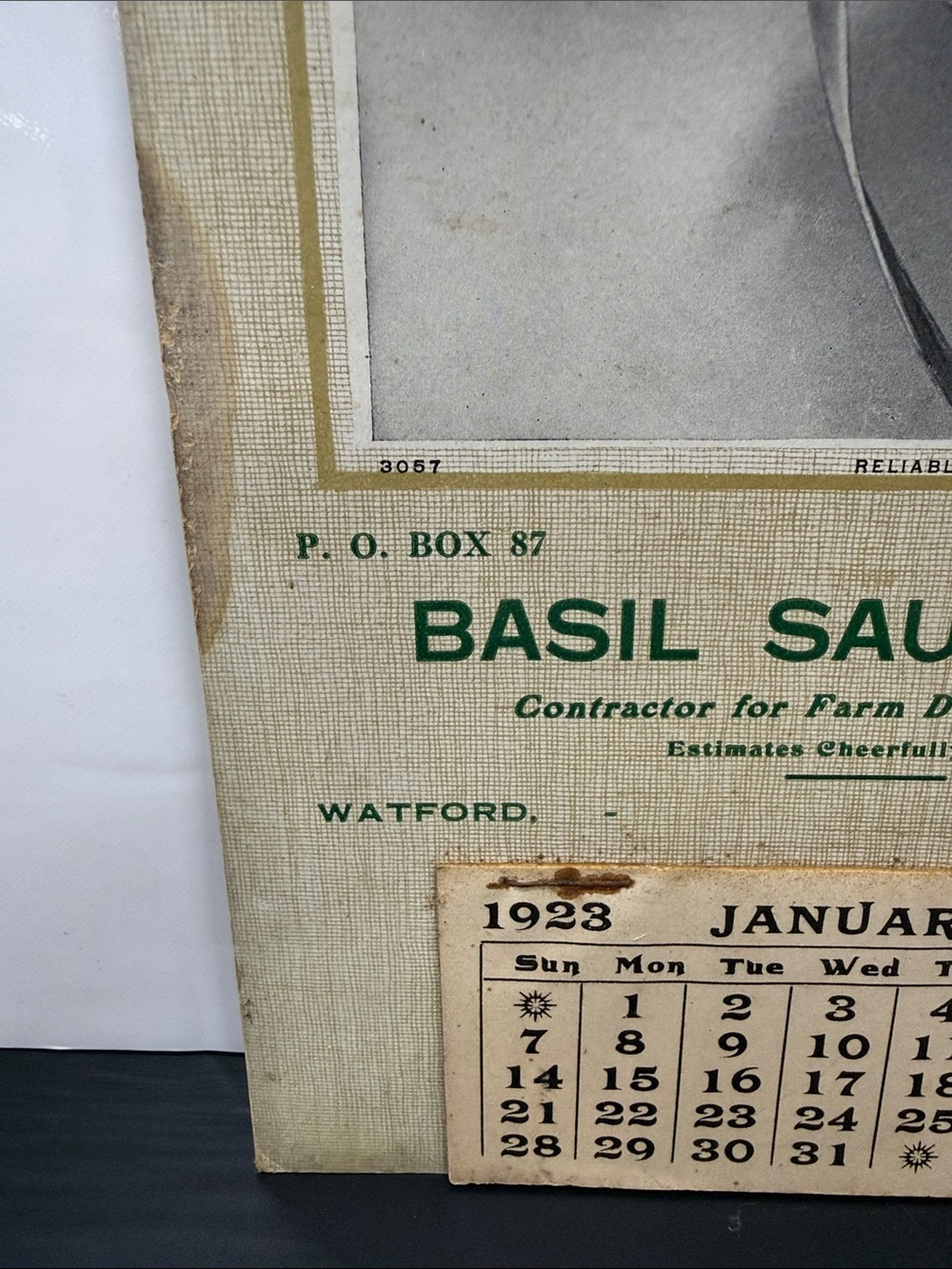 Rare antique advertising calendar 1923 from Watford Ontario - Picture 2 of 6